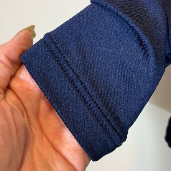 NWOT Descente Blue Long Sleeve Quarter Zip Pullover Men's Medium - Picture 2 of 9